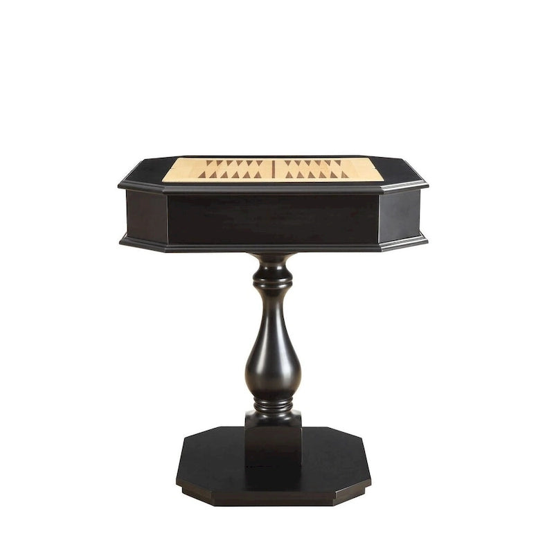 Table de jeu carrée 3-en-1 avec plateau d'échecs réversible et tiroirs de rangement