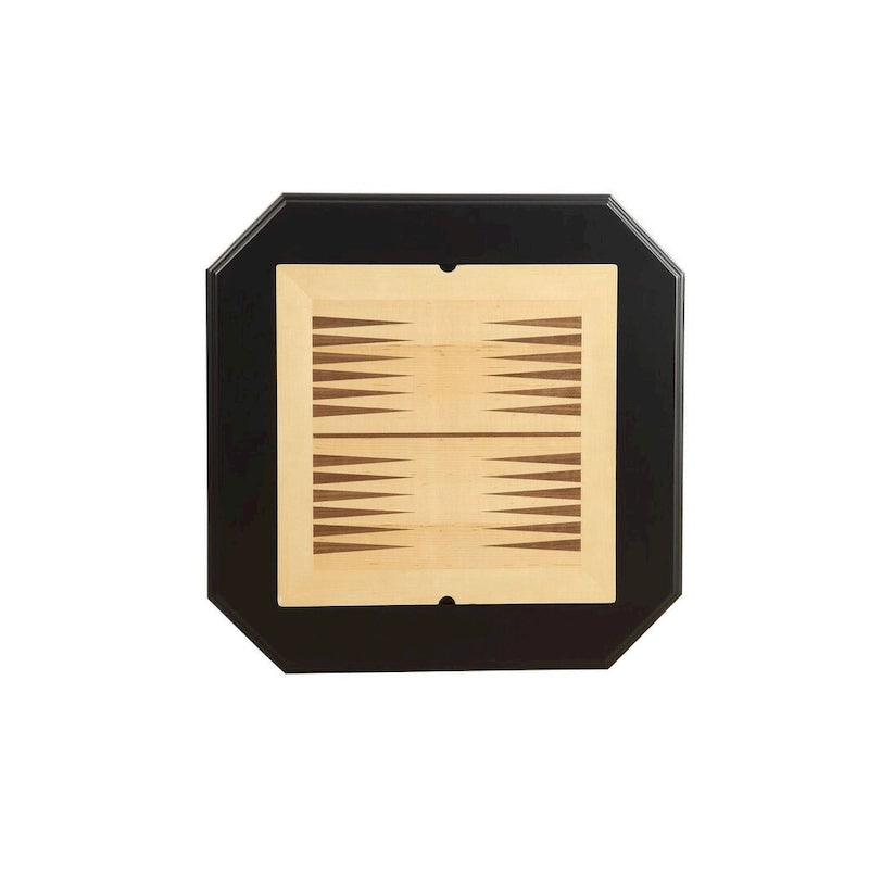 Table de jeu carrée 3-en-1 avec plateau d'échecs réversible et tiroirs de rangement