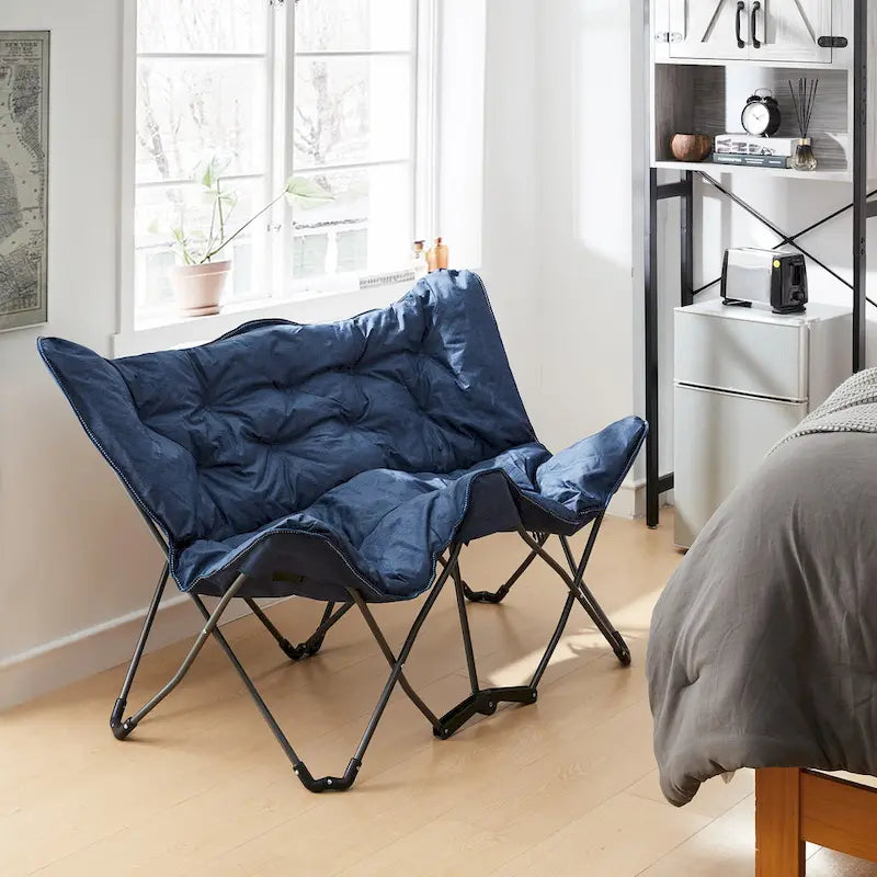Chaise papillon double pliable avec coussin amovible