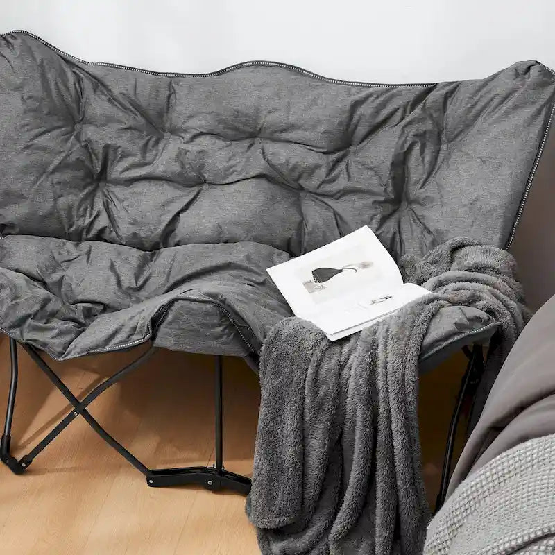 Chaise papillon double pliable avec coussin amovible