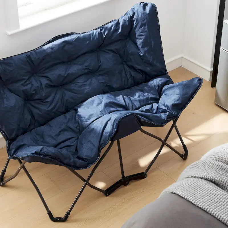Chaise papillon double pliable avec coussin amovible