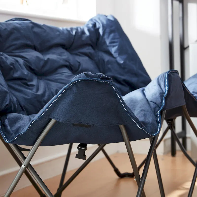 Chaise papillon double pliable avec coussin amovible