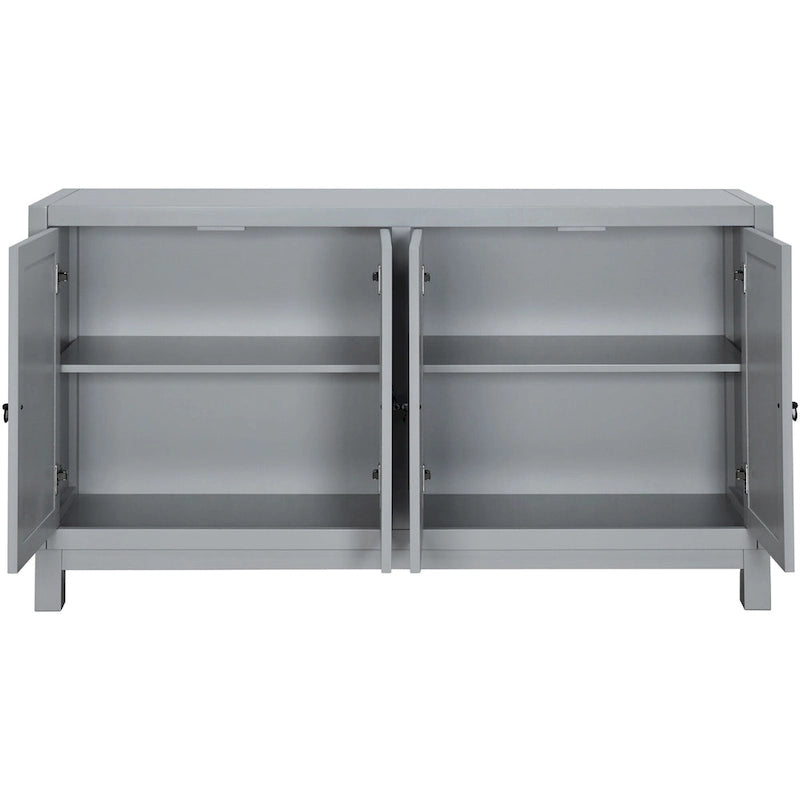 Buffet 4 portes avec étagères réglables | Portes à motif losanges