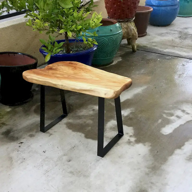 Lot de 2 pieds de table trapèze en métal thermolaqué noir | Style Mid-Century Modern DIY