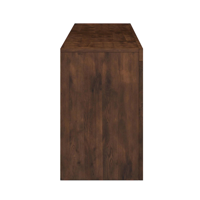 Meuble TV console en bois d'aulne noueux de 183 cm pour téléviseurs jusqu'à 216 cm