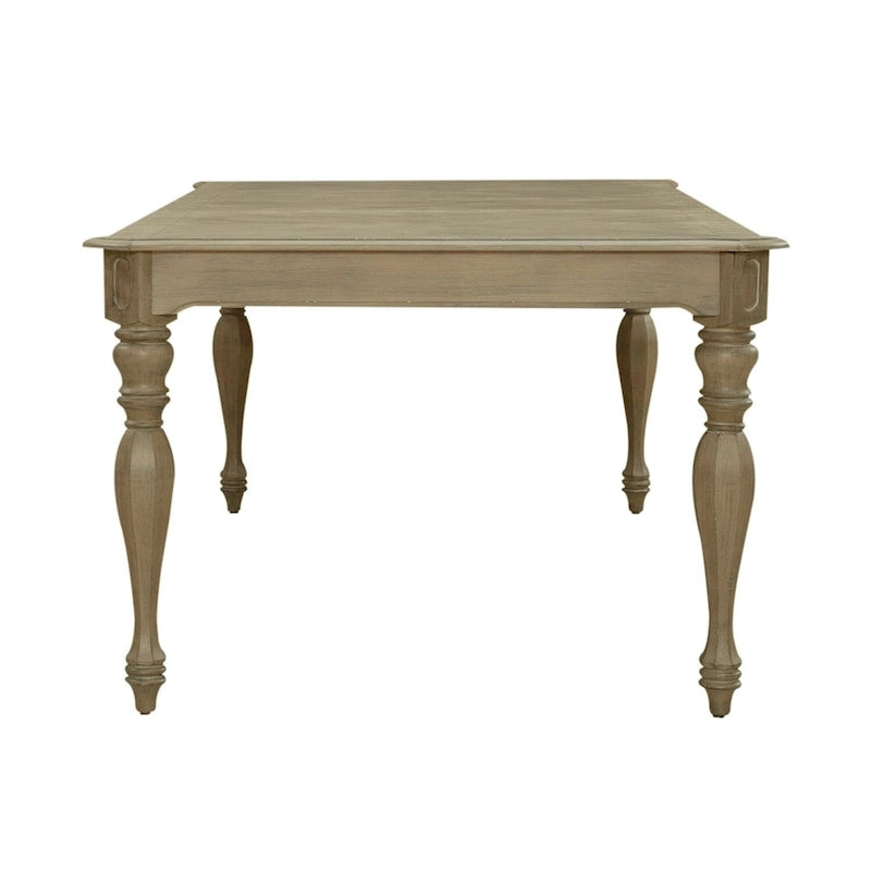 Table à manger rectangulaire extensible avec allonge de 45 cm et pieds tournés