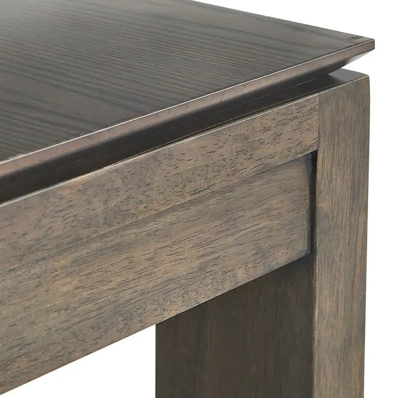 Table à manger Mid-Century Modern avec pieds en bois massif – Gris rustique