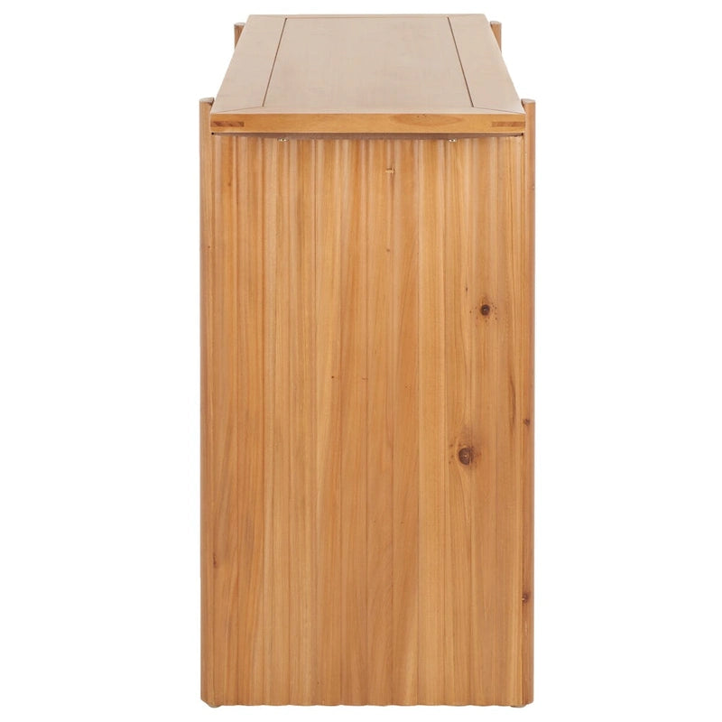 Console Table avec Piètement en Bois Cannelé et Cadre Sculpté | Esprit Rustique-Chic
