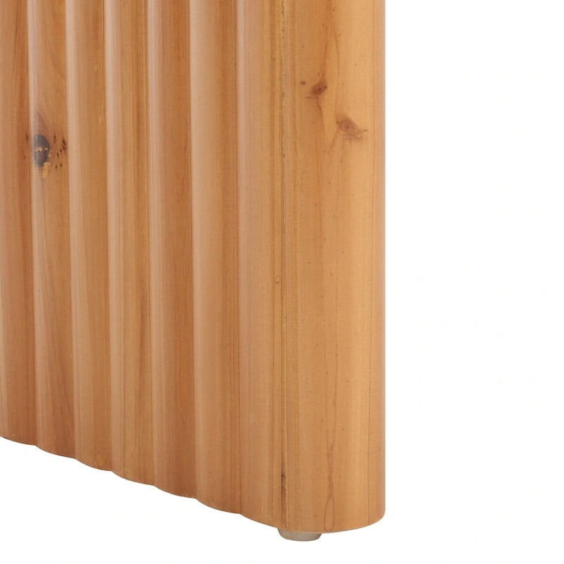 Console Table avec Piètement en Bois Cannelé et Cadre Sculpté | Esprit Rustique-Chic