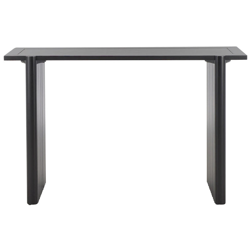 Console Table avec Piètement en Bois Cannelé et Cadre Sculpté | Esprit Rustique-Chic