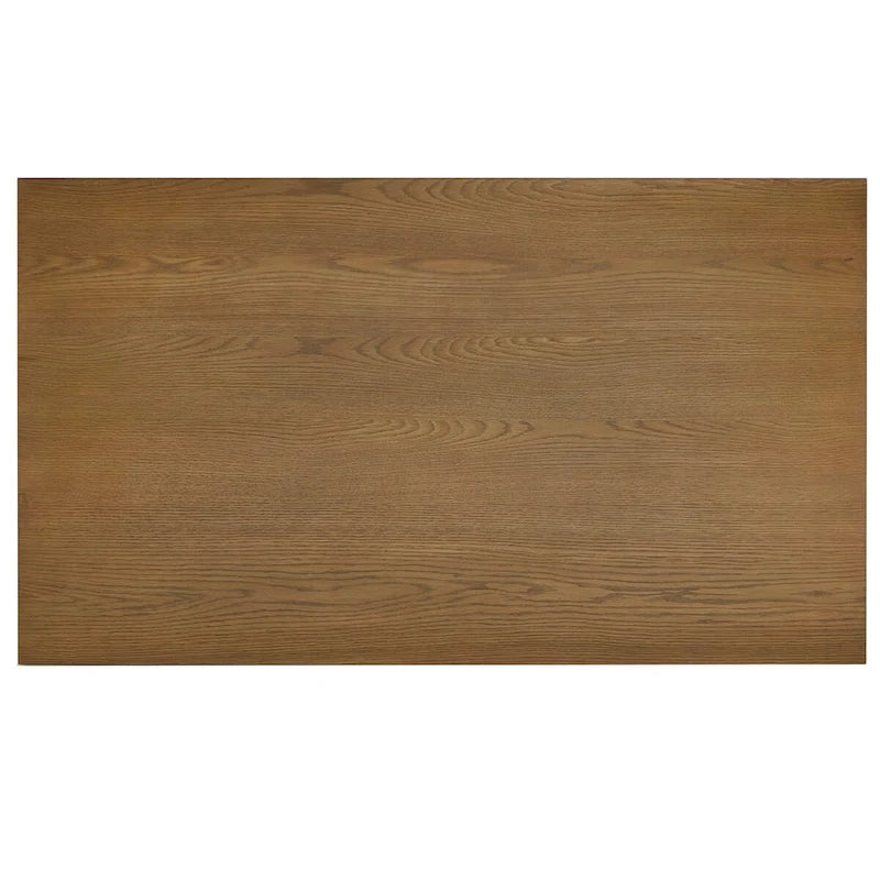 Table basse rectangulaire industrielle avec étagères de rangement ouvertes