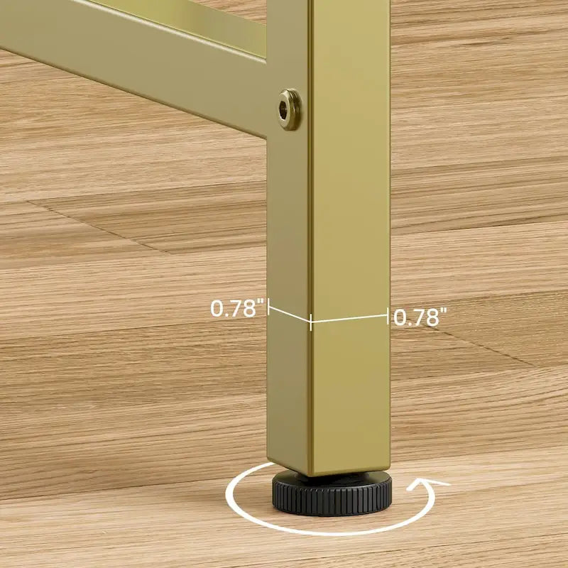 Console étroite et mince avec cadre métallique | Table de canapé peu encombrante