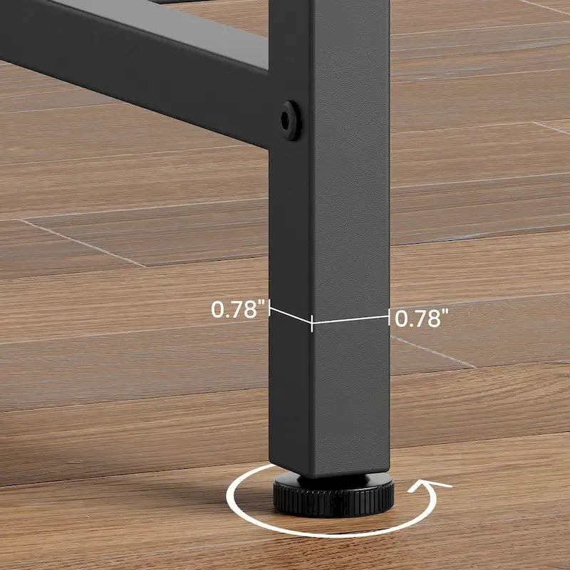 Console étroite et mince avec cadre métallique | Table de canapé peu encombrante