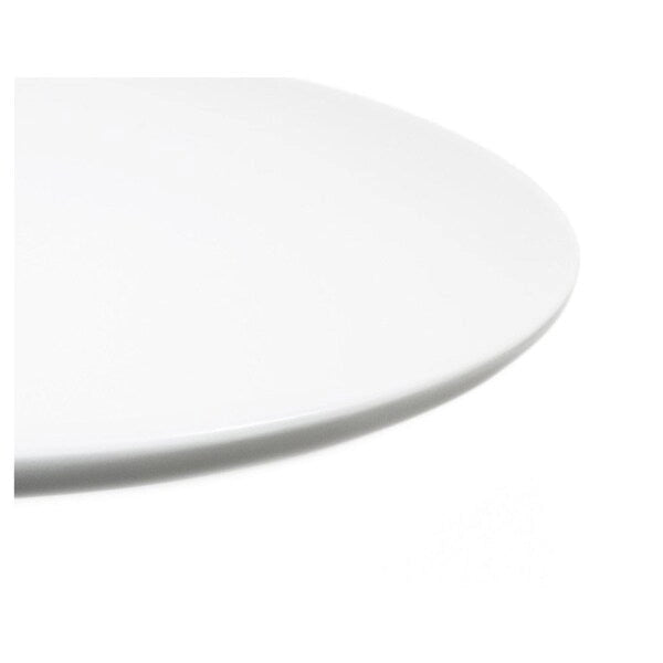 Table de salle à manger ovale blanche Tulip avec piètement en aluminium