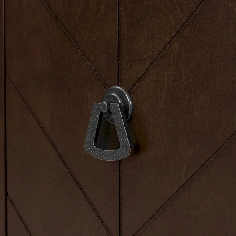 Bahut vintage à 3 portes avec détail à rayures diagonales