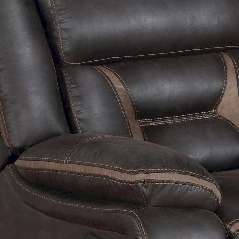 Fauteuil inclinable planeur avec ressorts ensachés et coussin surpiqué | Similicuir