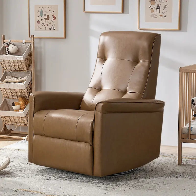 Fauteuil inclinable motorisé pivotant moderne avec port USB et dossier capitonné