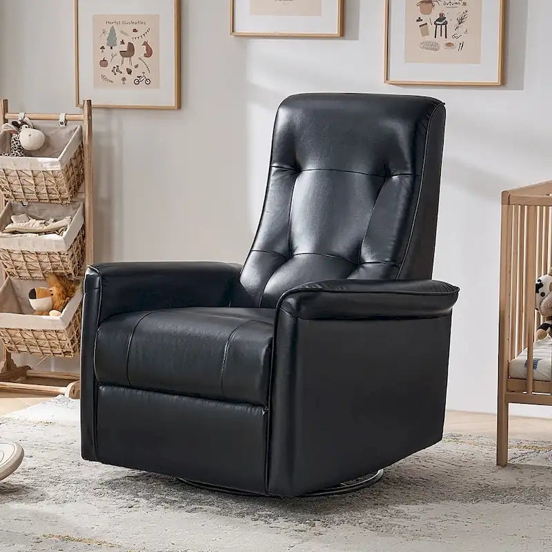 Fauteuil inclinable motorisé pivotant moderne avec port USB et dossier capitonné