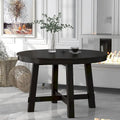 Table à manger ronde extensible avec piètement en X | Style Ferme