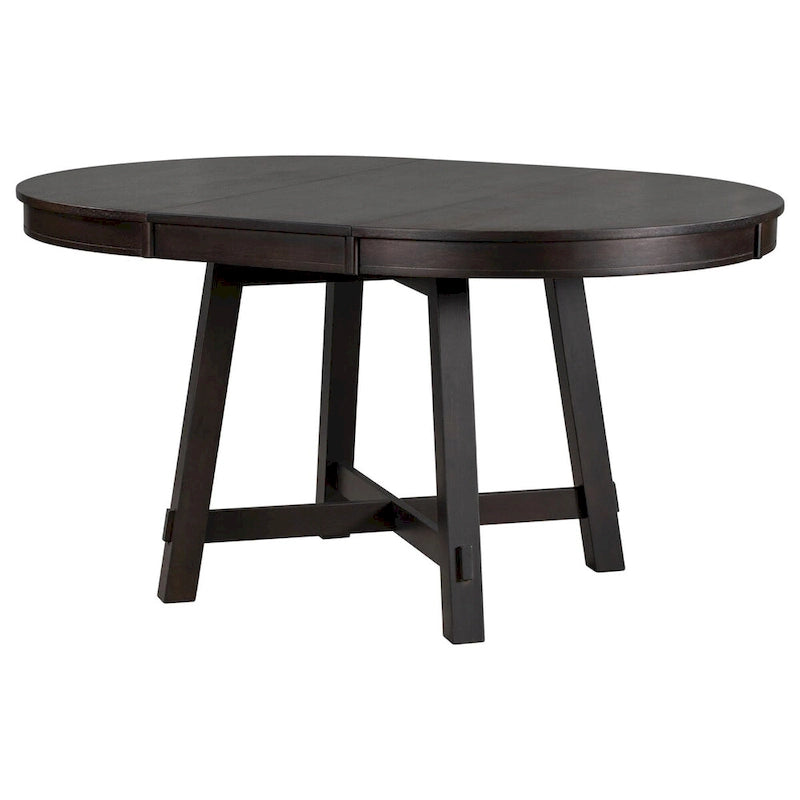 Table à manger ronde extensible avec piètement en X | Style Ferme