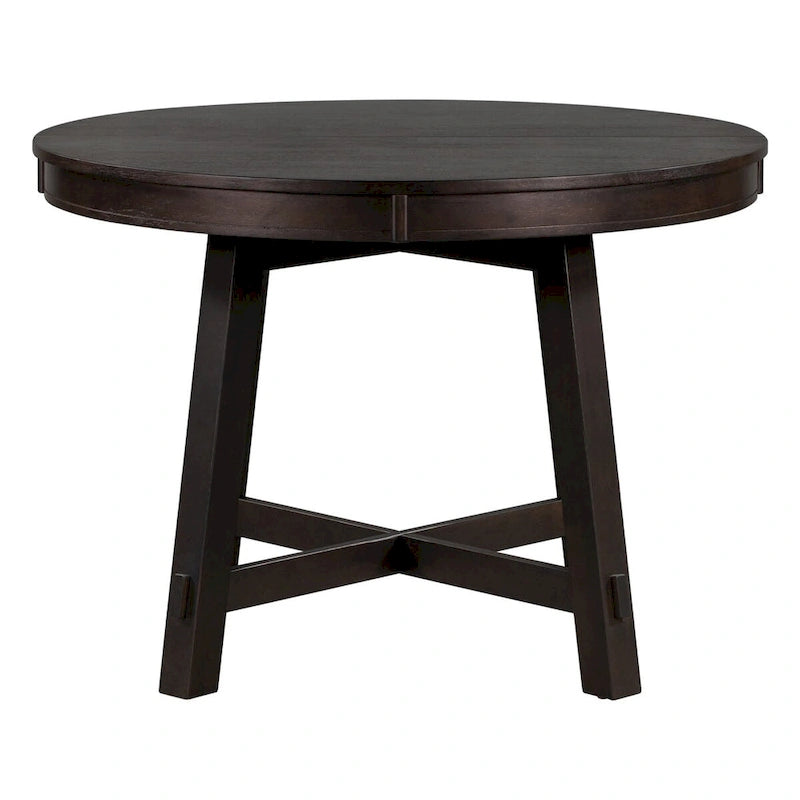 Table à manger ronde extensible avec piètement en X | Style Ferme
