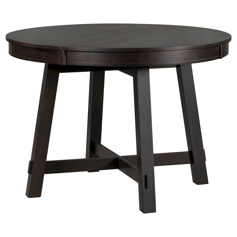 Table à manger ronde extensible avec piètement en X | Style Ferme
