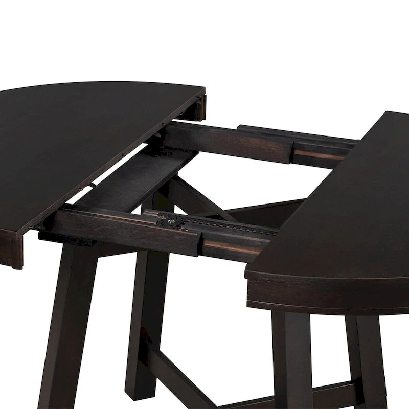 Table à manger ronde extensible avec piètement en X | Style Ferme