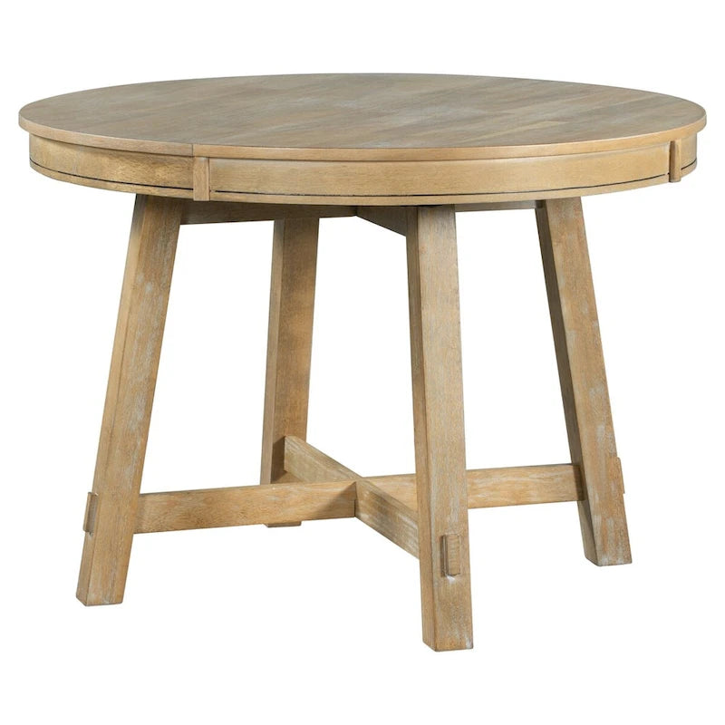 Table à manger ronde extensible avec piètement en X | Style Ferme