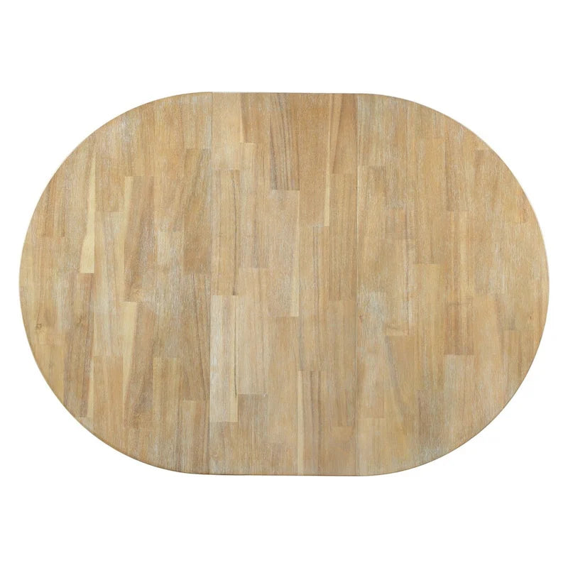 Table à manger ronde extensible avec piètement en X | Style Ferme