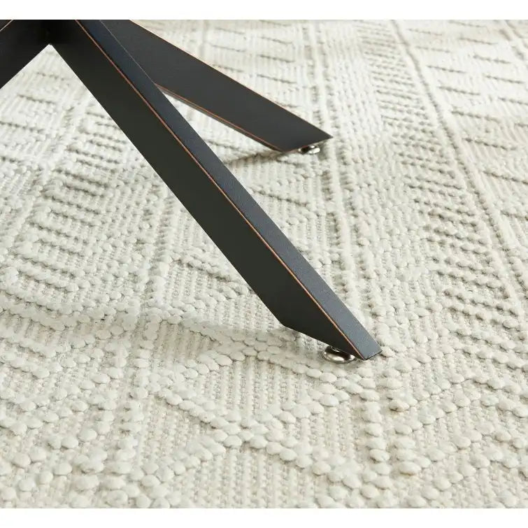 Table basse ronde en verre trempé avec pieds tubulaires en métal